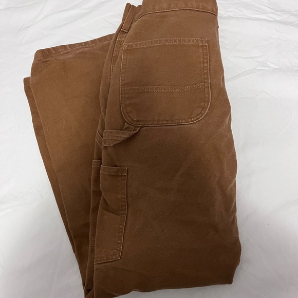 Carhartt Men's Brown Work Pants - Picture 2 of 3